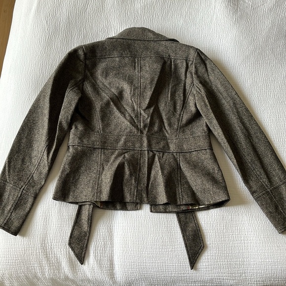 J. Crew Herringbone Robert Noble Scottish Blazer Size 6 Y2K Academia 100% Wool - Picture 3 of 9
